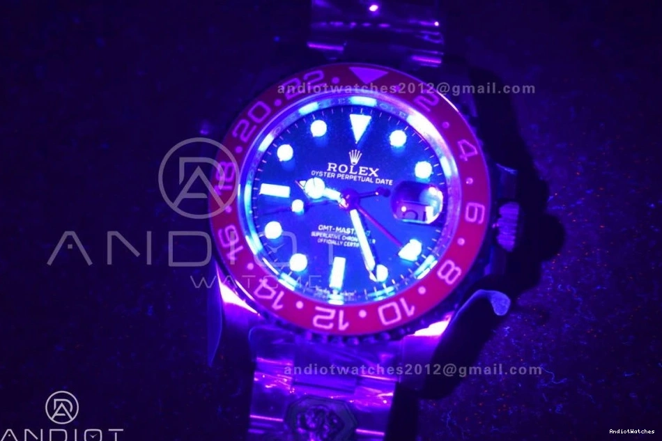 Factory VR3285 Gold Best 1:1 Weight Blue Edition Master GMT Gain 126719 Bracelet 866 BLRO CHS Dial RelaxedFit Oyster II on 0518